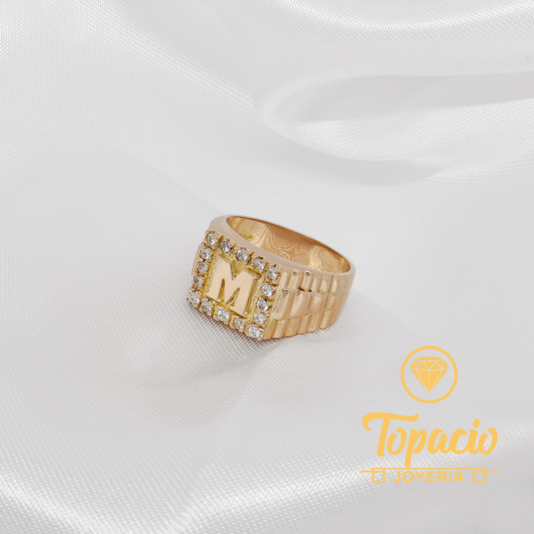 Anillo Rolex con Inicial Personalizado 18K