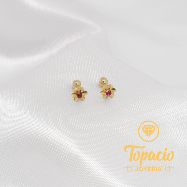 Abridor Flor Rojo 18K