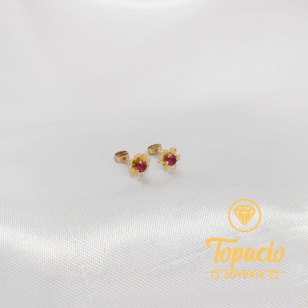 Abridor Flor Roja 18K