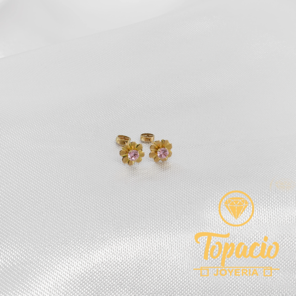 Abridor Flor Rosada 18K