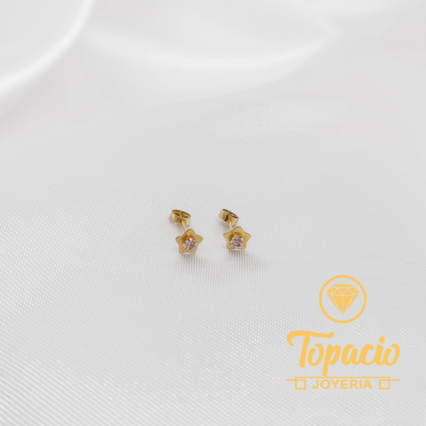 Abridor Estrella Rosada 18K