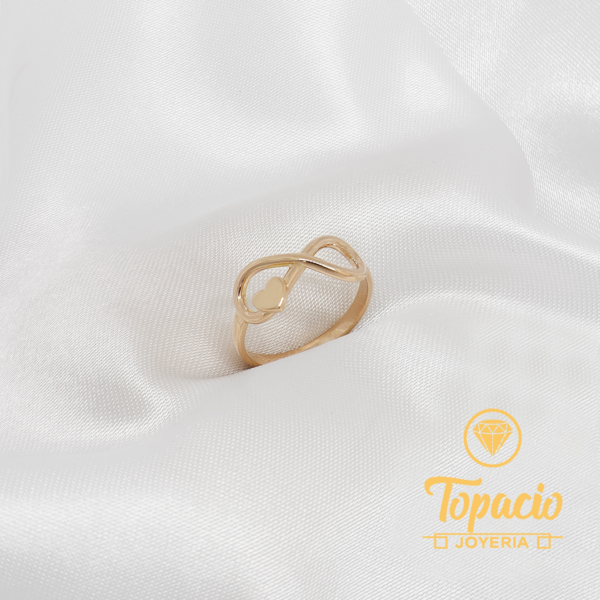 Anillo Infinito Corazón 18K
