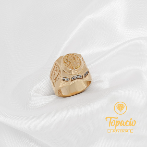 Anillo Cruz Personalizado 18K