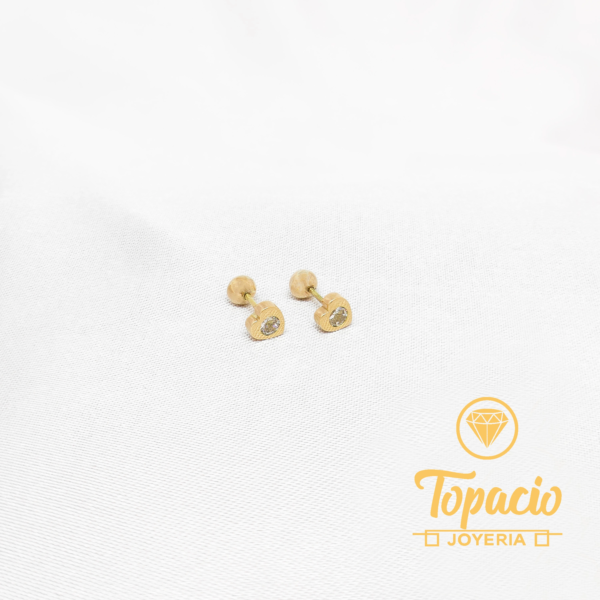 Aretes Corazón 18K