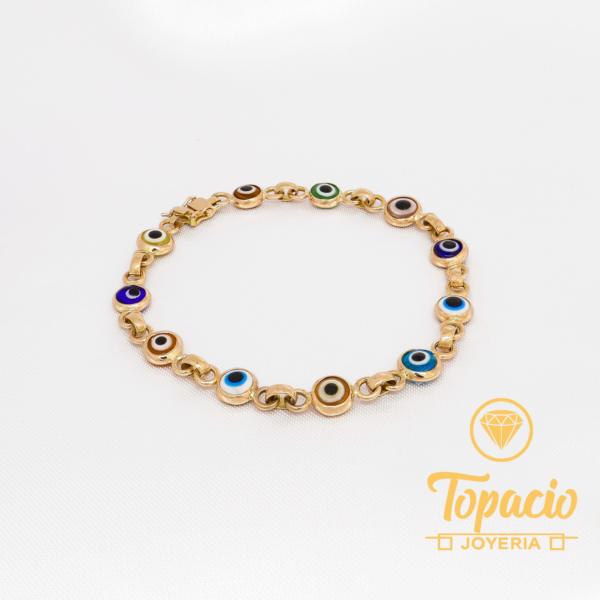 Pulsera Ojos Turcos 18K