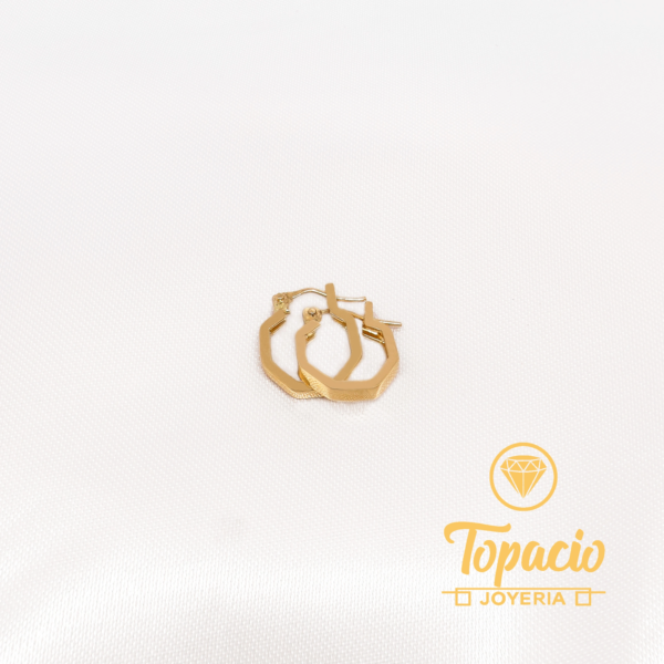 Argollas Hexagonales 18K