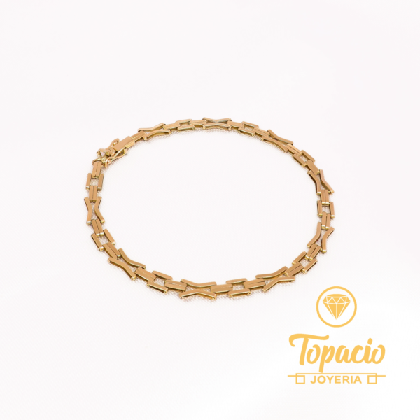 Pulsera Cartón Doble Curveado 18K